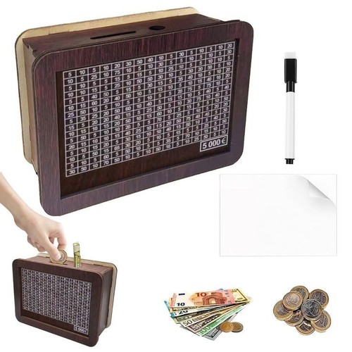 Salvadanaio legno con - in,